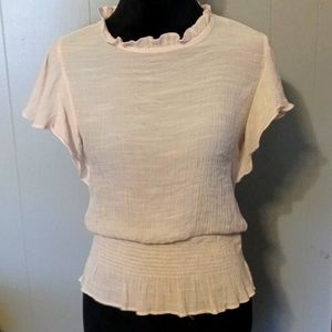 Butterfly Sleeve Smocked Top